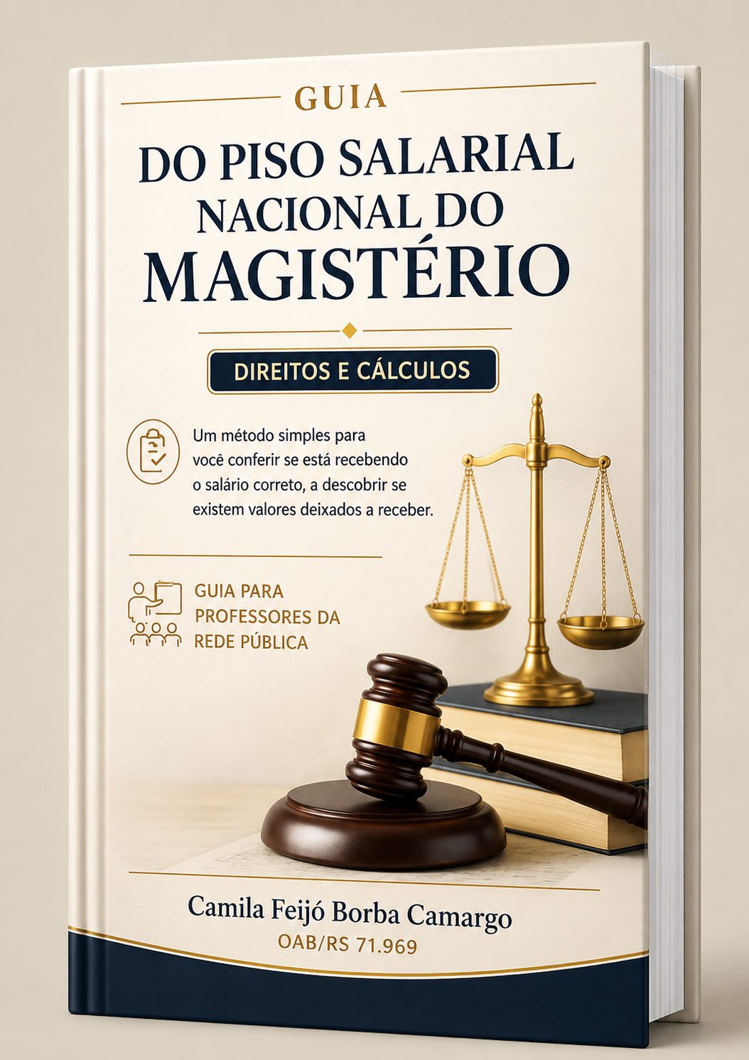 Capa 3D do Guia do Piso Salarial Nacional do Magistério