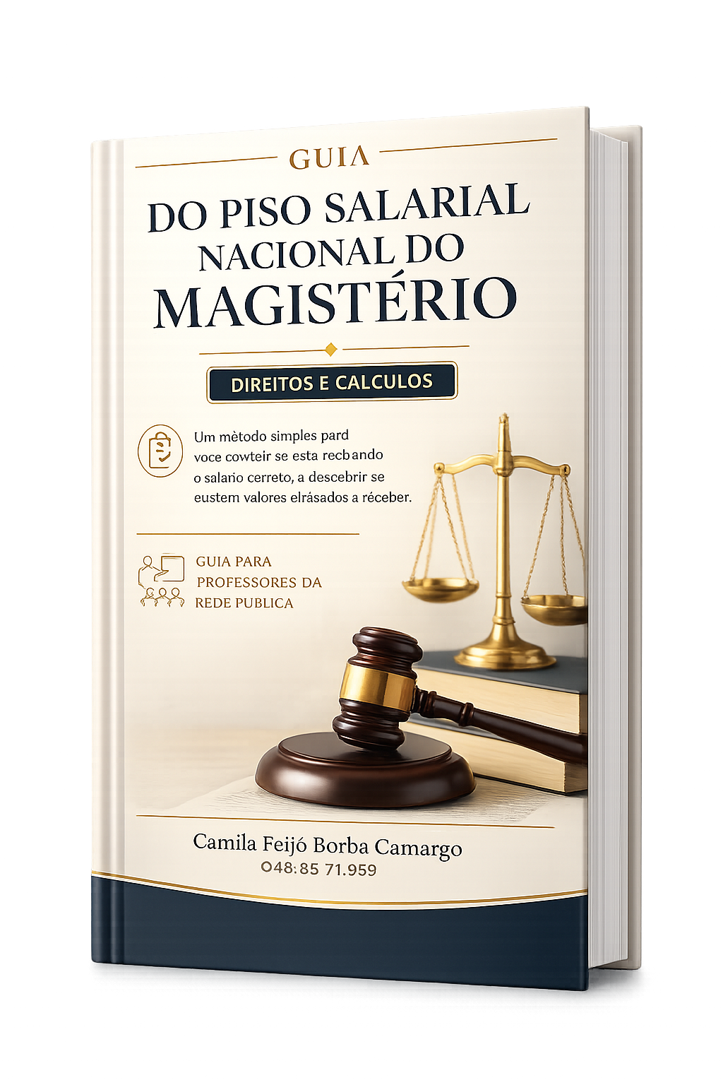 Capa 3D do Guia do Piso Salarial Nacional do Magistério